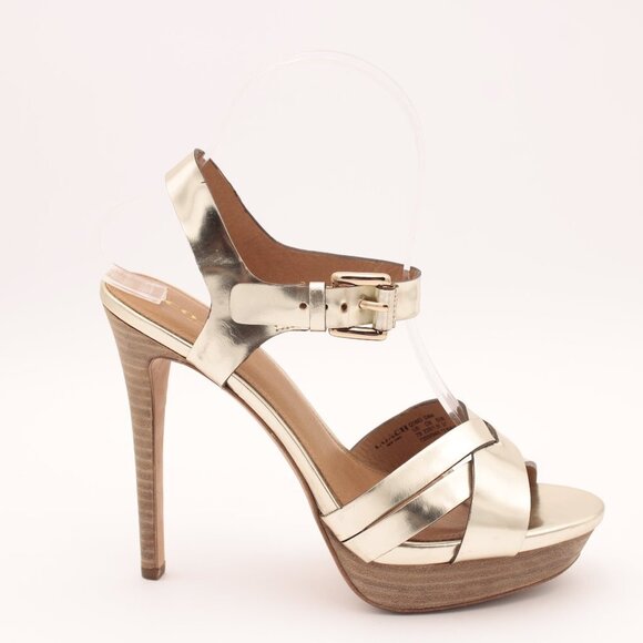 Coach Dani Metallic Gold Sandal High Heel Size 7B - Picture 3 of 7